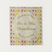 Echte eikenbladeren en Herfst van eikenbomen Wandkleed (Voorkant)