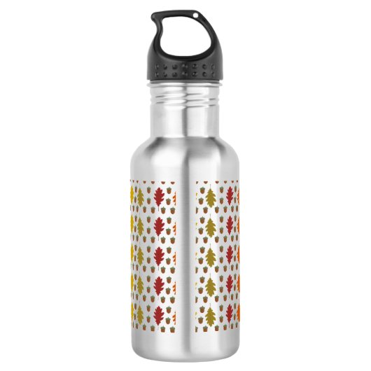 Echte eikenbladeren en Herfst van eikenbomen Waterfles (Achterkant)