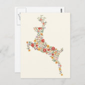 Echte elegante  springveer silhouet briefkaart (Voorkant / Achterkant)