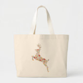 Echte elegante  springveer silhouet grote tote bag (Voorkant)