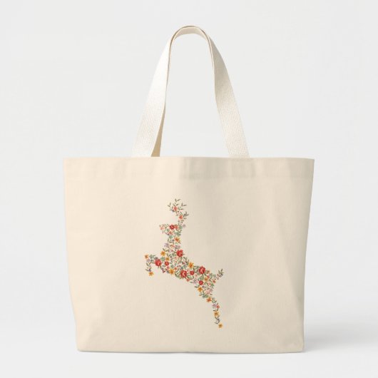 Echte elegante  springveer silhouet grote tote bag (Voorkant)