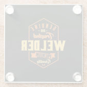 Echte en vertrouwde Welder Glazen Onderzetter (Achterkant)