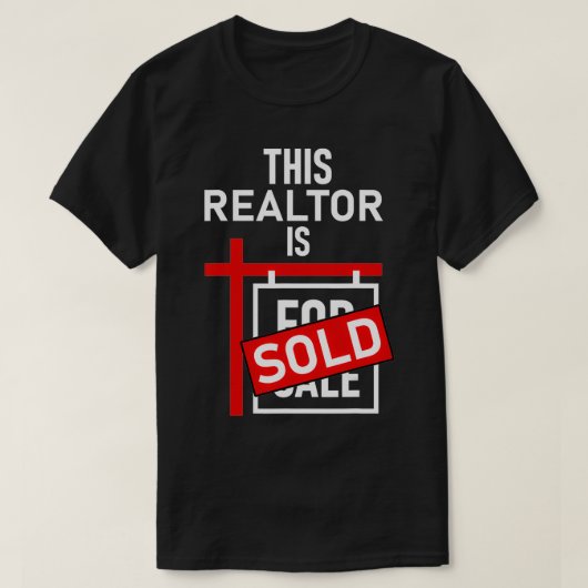 Echte Estate Agent Deze Realtor wordt verkocht T-shirt (Design voorkant)