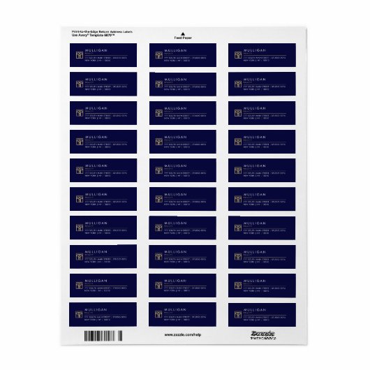 Echte Estate Agent Return Address Labels (Full Sheet)