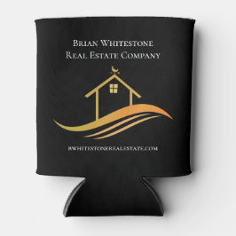 Echte Estate Chic Black Gold House Custom Realtor Blikjeskoeler