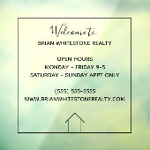 Echte Estate Company Custom Realty-Kantoor Raamsticker (Vel 3)