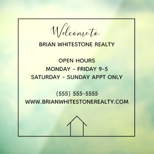 Echte Estate Company Custom Realty-Kantoor Raamsticker