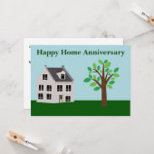 Echte Estate Happy Home Jubileum Aangepaste realit Kaart (Voorkant / Achterkant in situ)