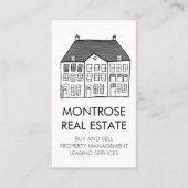 ECHTE ESTATE House Line Art Chic Minimum CUSTOM Visitekaartje (Voorkant)