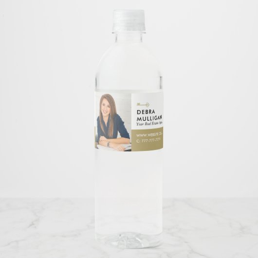 Echte Estate Promotion Water Bottle Label Waterfles Etiket (Voorkant)