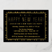 Echte Eve Party van Eve van Eve van Elegant Koord Folie Uitnodiging (Voorkant)