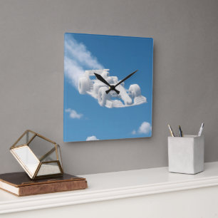 Echte F1 lucht kunst vierkante wandklok