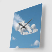 Echte F1 lucht kunst vierkante wandklok (Hoek)