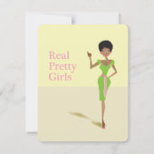 Echte  feestdagen voor meisjes kaart (Achterkant)