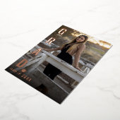 Echte Folie AFSTUDEERDER Afstuderen foto bekendmak Folie Uitnodiging (Gedraaid)