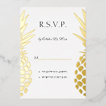 echte folie anananas bruiloft RSVP