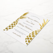 echte folie anananas bruiloft uitnodiging (Gedraaid)