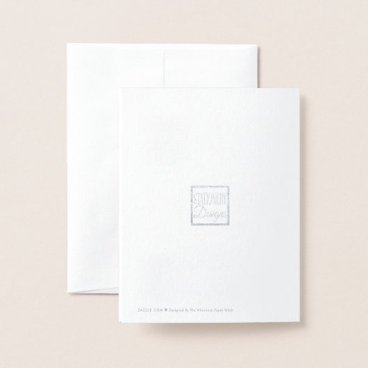 Echte Folie Art Deco bruiloft uitnodiging Kaart (Met envelop)