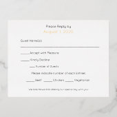 Echte Folie Art Deco Geometrische Gouden Foliemeel Folie Uitnodiging Briefkaart (Achterkant)