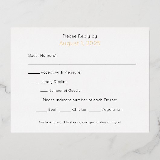 Echte Folie Art Deco Geometrische Gouden Foliemeel Folie Uitnodiging Briefkaart (Achterkant)