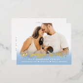 Echte Folie Baby geboorte Briefkaart bekendmaking (Voorkant / Achterkant)