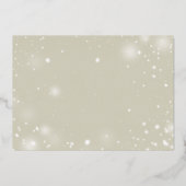 Echte folie baby shower uitnodiging voor winter (Achterkant)