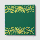 Echte Folie  Bloemen Groene Huwelijk Gastenboek (Achterkant)