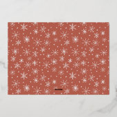 Echte Folie Boho Kerstmis 7 Foto Collage Holiday Feestdagenkaart (Achterkant)