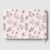 Echte Folie Botanische Bloemen Trouwen Gastboek Gastenboek (Achterkant)