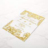 Echte folie bruiloft uitnodiging met winterelement (Gedraaid)