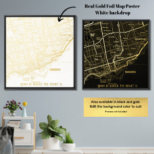 Echte Folie Custom MAP Cadeau Jouw Stad Nieuw Huis Afdrukken