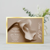 echte folie : de uitnodiging voor een lily bruilof (Staand Voorkant)