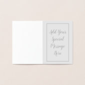 Echte Folie Denken Aan Jou Op Maat Gemaakte Zilver Folie Kaarten (Binnen)