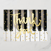 echte folie details muziek bedankt kaart (Voorkant)