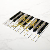 echte folie details muziek bedankt kaart (Gedraaid)