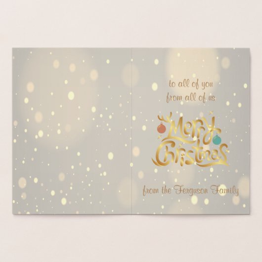 Echte Folie Een heel prettige kerstboombegroeting Folie Kaarten (Binnen)