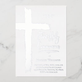 Echte folie Eerste Heilige Communie Folie Uitnodiging