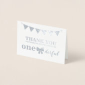 Echte Folie eerste verjaardag Dank je wel Folie Kaarten (Voorkant)