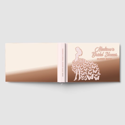 Echte Folie Elegant Bruid Vrijgezellenfeest Roze Gastenboek (Volledig)