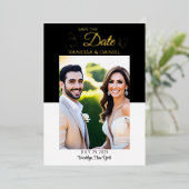 Echte Folie Elegant Butterfly Save the Date Folie Uitnodiging (Staand Voorkant)