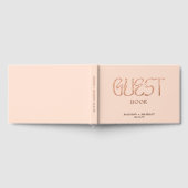 Echte Folie Elegant Cream Calligraphy Script Weddi Gastenboek (Volledig)