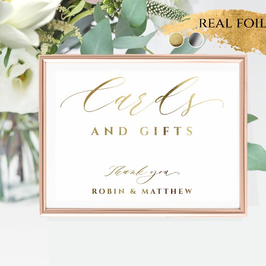 Echte Folie Elegant Kaarten en Gifts Wedding Sign Afdrukken