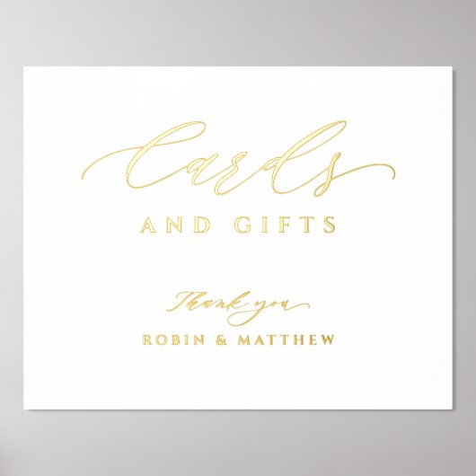 Echte Folie Elegant Kaarten en Gifts Wedding Sign Folie Afdrukken (Voorkant)