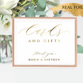 Echte Folie Elegant Kaarten en Gifts Wedding Sign Folie Afdrukken