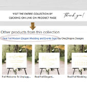 Echte Folie Elegant Kaarten en Gifts Wedding Sign Folie Afdrukken