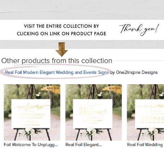 Echte Folie Elegant Script Bruiloft Gastenboek Sig