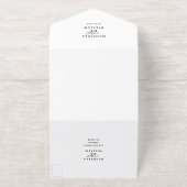 *ECHTE FOLIE* Elegant Script Fotobruiloft All In One Uitnodiging (Buiten)