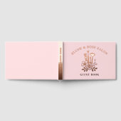 Echte Folie Elegante Bloemen Roze Make-up Business Gastenboek (Volledig)
