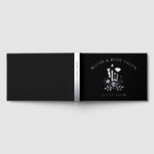 Echte Folie Elegante Bloemen Zwarte Make-up Busine Gastenboek (Volledig)