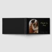 *ECHTE FOLIE* Elegante foto Aangepaste tekst bruil Gastenboek (Volledig)